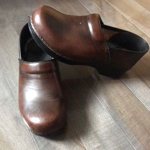Dansko,  brown leather upper